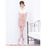 クロスネック×ハーフジッパーバイカラーミニドレス ガーリードレス タイトドレス | Tika | 詳細画像5 