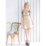 カットアウト×ハーフジップコードリボンフレアミニドレス ガーリードレス セクシー | Tika | 詳細画像2 