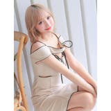 カットアウト×ハーフジップコードリボンフレアミニドレス ガーリードレス セクシー | Tika | 詳細画像4 