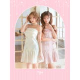 パールストラップ×フロントリボンプリーツツイードミニドレス ガーリードレス 袖なし | Tika | 詳細画像2