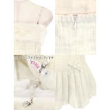 パールストラップ×フロントリボンプリーツツイードミニドレス ガーリードレス 袖なし | Tika | 詳細画像11