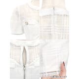 透け感チェック×ジップデザインタイトミニドレス ガーリードレス 袖あり | Tika | 詳細画像9