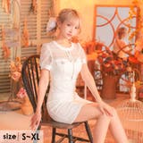 透け感チェック×ジップデザインタイトミニドレス ガーリードレス 袖あり | Tika | 詳細画像1