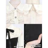 襟付きフリル×ネックリボンAラインフレアミニドレス ガーリードレス 袖あり | Tika | 詳細画像9 