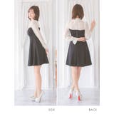 襟付きフリル×ネックリボンAラインフレアミニドレス ガーリードレス 袖あり | Tika | 詳細画像7 