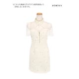 オフホワイト | Tika ジップデザインツイードタイトミニドレス セクシードレス | Tika