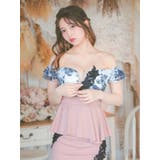 フラワー刺繍×レースシースルーカットペプラムタイトミニドレス ガーリードレス | Tika | 詳細画像6 