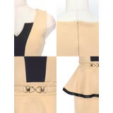 バイカラー×パイピングペプラムタイトミニドレス レトロドレス 袖なし | Tika | 詳細画像12