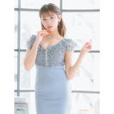 フラワーレースハーフジップハイウエストミニドレス ガーリードレス フレンチスリーブ | Tika | 詳細画像6