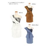ウエストマーク×ペプラムワンショルダータイトミニドレス セクシードレス 袖なし | Tika | 詳細画像13