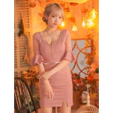 レース×フレアスリーブ前スリット入りタイトミニドレス ガーリードレス 袖あり | Tika | 詳細画像7 