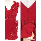 立体レース×パール装飾スリムラインミニドレス セクシードレス 袖なし | Tika | 詳細画像8