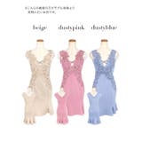 立体フラワー刺繍×パールウエストシースルーミニドレス セクシードレス | Tika | 詳細画像11