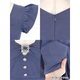 バストカットリボンデザイン×ビジュータイトミニドレス セクシードレス 袖あり | Tika | 詳細画像7 