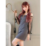 フロントジップオフショルタイトミニドレス ガーリードレス セクシー | Tika | 詳細画像3 