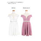 フラワー刺繍×サイハイウエスト切替オフショルフレアミニドレス ガーリードレス 袖… | Tika | 詳細画像6 