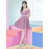 フラワー刺繍×サイハイウエスト切替オフショルフレアミニドレス ガーリードレス 袖… | Tika | 詳細画像4 