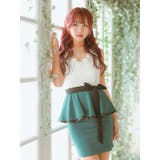 Tika フラワーレースネックペプラムタイトミニドレス セクシードレス | Tika | 詳細画像2 