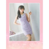 フラワーモチーフビジューネックツイードタイトミニドレス ガーリードレス 袖なし | Tika | 詳細画像1 