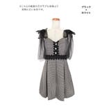 ショルダーチュールリボンボックスプリーツフレアミニドレス ガーリードレス 袖なし | Tika | 詳細画像6