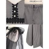 ショルダーチュールリボンボックスプリーツフレアミニドレス ガーリードレス 袖なし | Tika | 詳細画像7