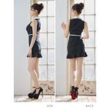 レトロガーリーフラワーレース×ドット襟付きタイトミニドレス ガーリードレス 総レ… | Tika | 詳細画像5 