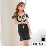 ブラック | レースパイピングバストカットオープンショルダータイトミニドレス ガーリードレス | Tika