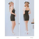 ラメドットモノトーン×ハーフジップタイトミニドレス ガーリードレス レトロドレス | Tika | 詳細画像10