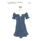 立体ダイヤデニム×パフスリーブフレアミニドレス ガーリードレス 袖あり | Tika | 詳細画像8 