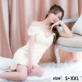 Tika ビジューチェーンオフショルダー裾フリルミニドレス ガーリードレス | Tika | 詳細画像1 