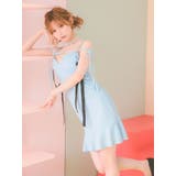 サイドリボンレースアップ×裾フリルタイトミニドレス ガーリードレス 袖なし | Tika | 詳細画像7 