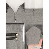 ツイード調×レザー切り替えビスチェフレアミニドレス ガーリードレス 袖なし | Tika | 詳細画像9 