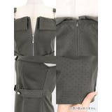 ドット柄×ベルト付きオフショルダーフレアミニドレス ガーリードレス | Tika | 詳細画像8