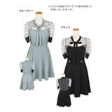 ネックリボンシースルードットスリーブAラインミニドレス ガーリードレス フレアド… | Tika | 詳細画像7 