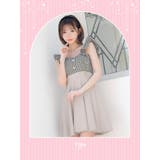 チェックフリルショルダーAラインフレアミニドレス ガーリードレス 袖なし | Tika | 詳細画像1