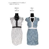 フラワー総レースデコルテカットハイウエストミニドレス セクシードレス タイトドレス | Tika | 詳細画像13