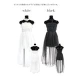 フラワー刺繍レースロングテールドレス セクシードレス 袖なし | Tika | 詳細画像6 