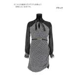 シースルースリーブ×ツイードクラシカルミニドレス ガーリードレス クラシカルドレス | Tika | 詳細画像8