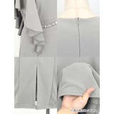 ビジューウエストマークフリルスリーブミディアムドレス エレガントドレス 袖なし | Tika | 詳細画像8 