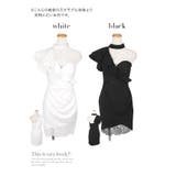 フリルレースカットワンショルダータイトミニドレス セクシードレス タイトドレス | Tika | 詳細画像11
