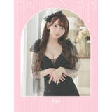 フラワー総レースシアーショルダーリボンミニドレス ガーリードレス タイトドレス | Tika | 詳細画像10