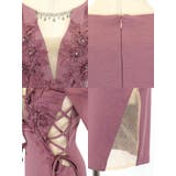 シースルーカット立体フラワーレースアップミニドレス タイトドレス 袖あり | Tika | 詳細画像12