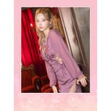 シースルーカット立体フラワーレースアップミニドレス タイトドレス 袖あり | Tika | 詳細画像6