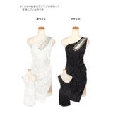 総レースデコルテカット×ビジューアシンメトリーワンショルダーミニドレス セクシー… | Tika | 詳細画像11 