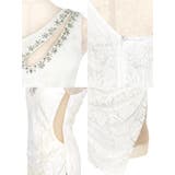 総レースデコルテカット×ビジューアシンメトリーワンショルダーミニドレス セクシー… | Tika | 詳細画像12 