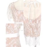 総レースバックシャンハイウエストミディアムドレス 袖あり 半袖 | Tika | 詳細画像13 