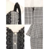 リボンショルダーレースリボンチェック柄ペプラムミニドレス ガーリードレス 袖なし | Tika | 詳細画像13 