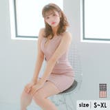 ダスティピンク | 千鳥格子柄バストカット×ウエストマークタイトミニドレス ガーリードレス セクシー | Tika