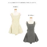 オープンバックリボン×ドット柄フレアミニドレス ガーリードレス セクシー | Tika | 詳細画像14 