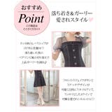 ドットシアースリーブブラックデニム風Aラインワンピースドレス ミニドレス | Tika | 詳細画像7